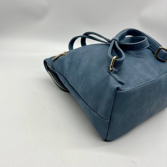 Miztique Blue Vegan Leather Diana Flip Over Backpack
